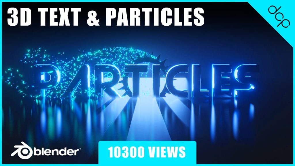 3D Text and Particles Intro Animation Blender 2.8 Tutorial