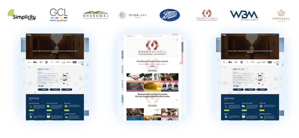 Example website design projects