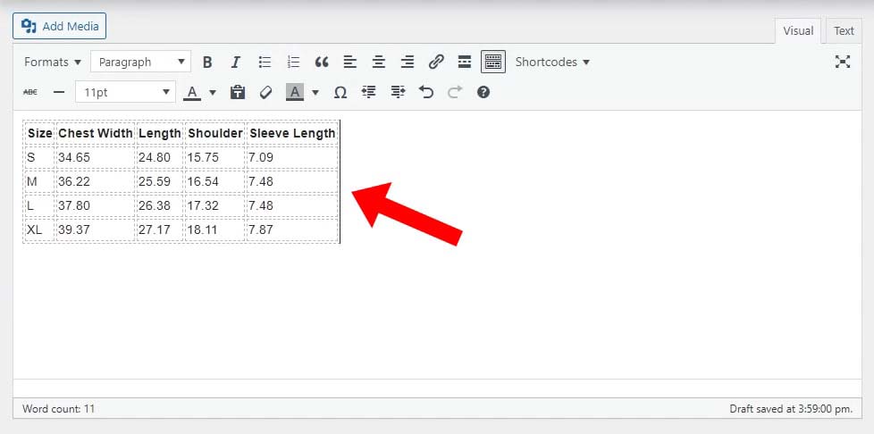 Add product main description