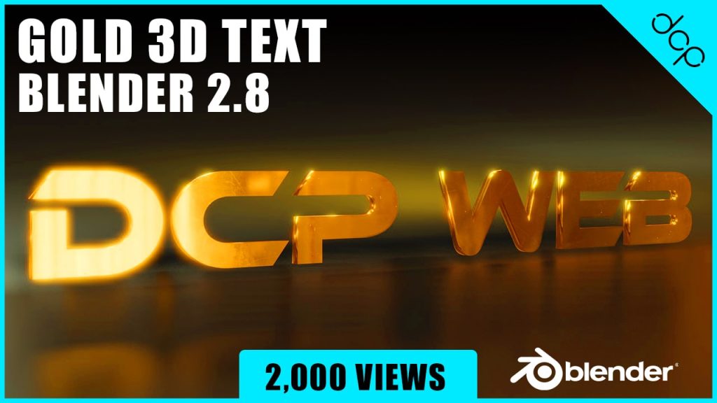 Blender 3D Text Gold PBR Tutorial
