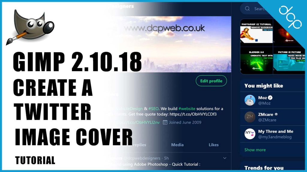 How to Create a Twitter Cover in GIMP