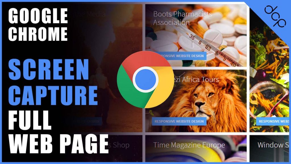 How to screen capture a website using Google Chrome