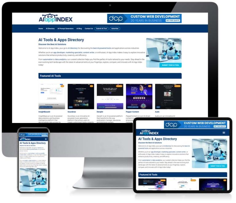 AI App Index - AI Tools Directory Web Design