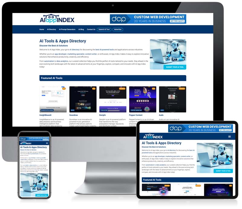 AI App Index - AI Tools Directory Web Design