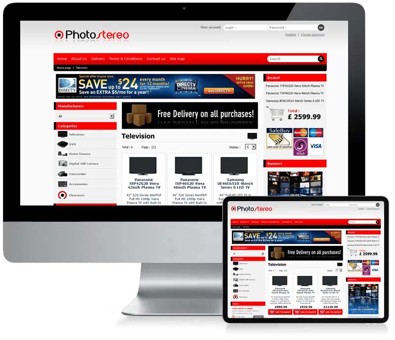 Photostereo - Ecommerce Website Design