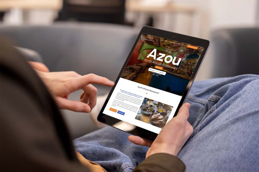 Azou North African Restaurant - Custom Website Design