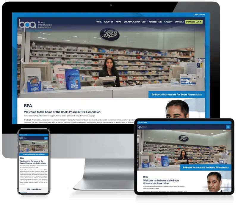 Boots Pharmacists Association - Company Web Design