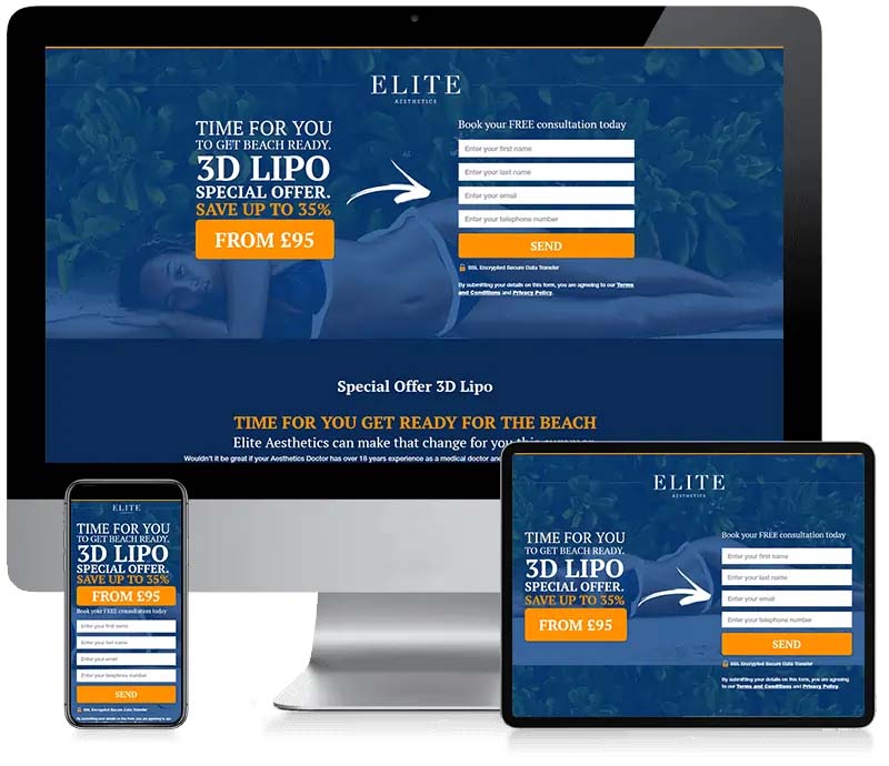 Elite Aesthetics - Lead Generation Web Design