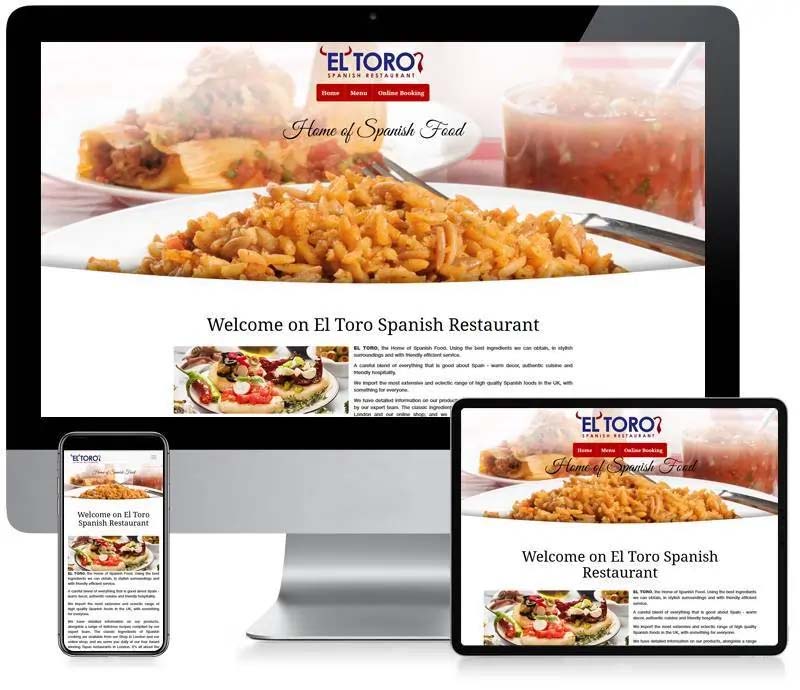 El toro Restaurant - Custom CMS Web Design