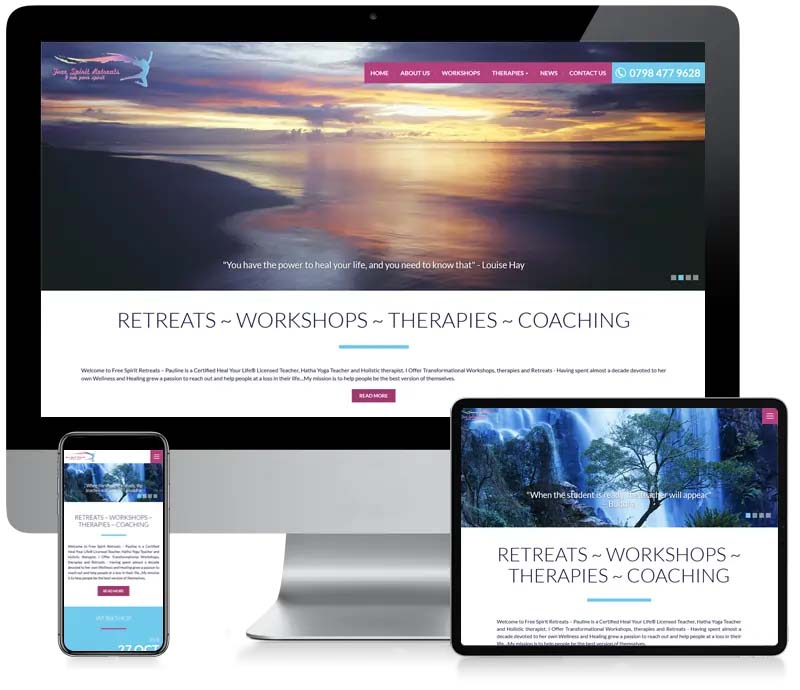 Free Spirit Retreats - Business Website Design