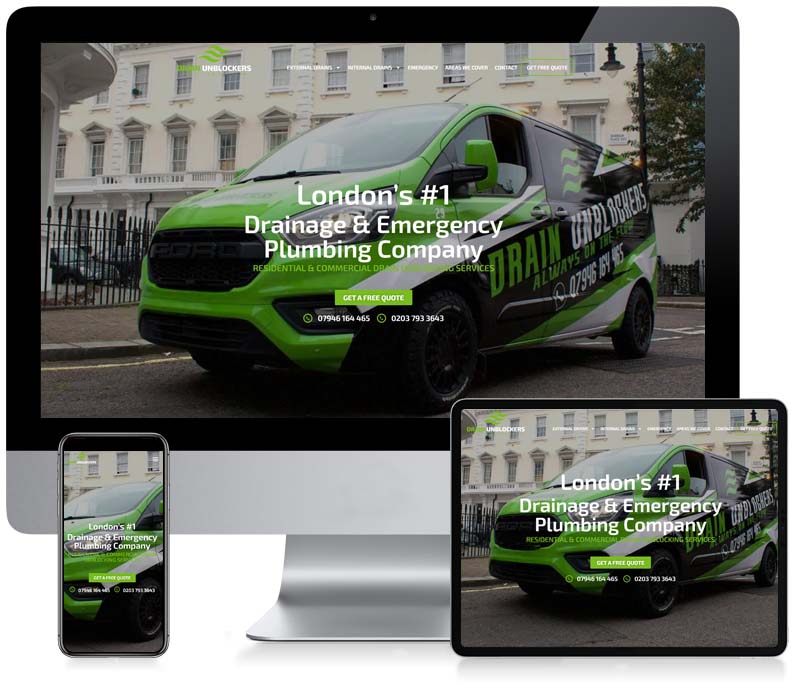 DW Drain Unblockers WordPress Website Development