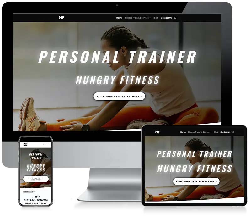 Hungry Fitness Trainer - Web Design