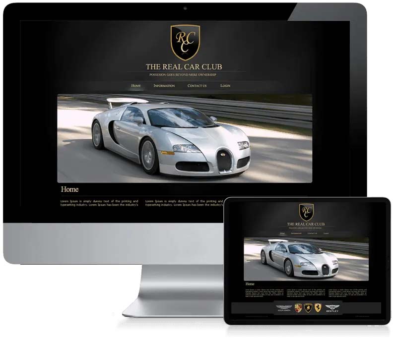 Real Car Club - Business Website Design