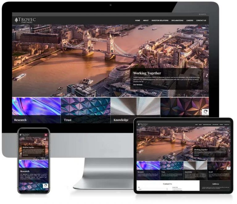 Trovec Partners - Investment Company Web Design