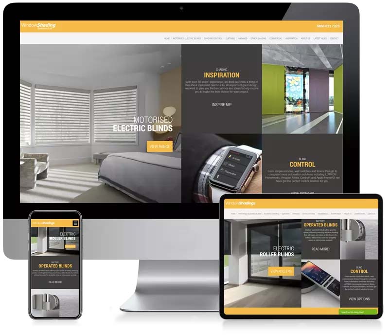 Window Shadings - Custom CMS Web Design