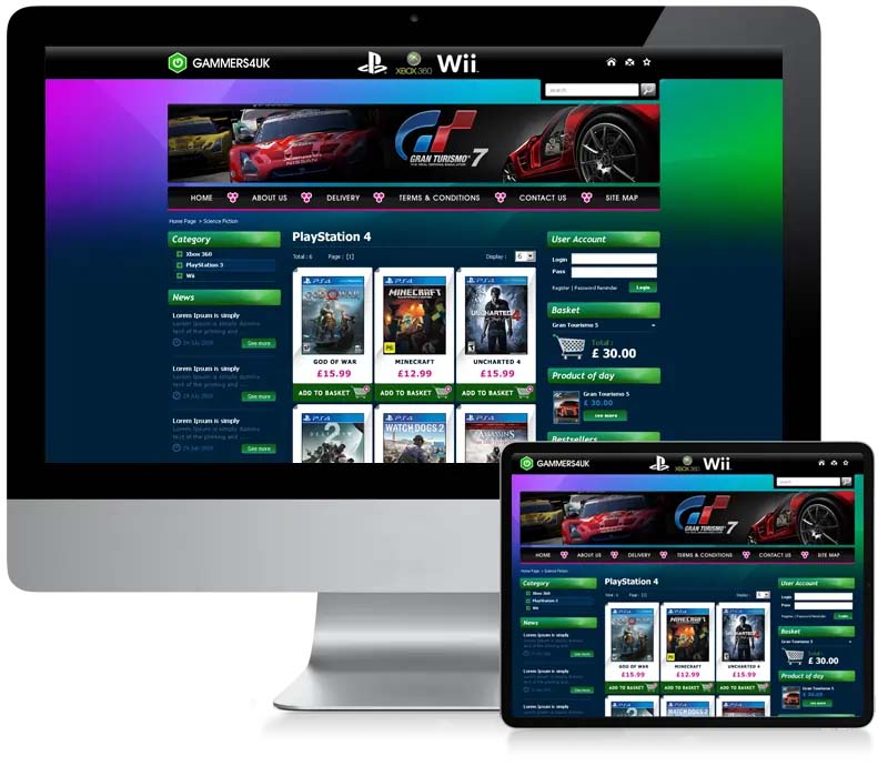 Gamers4UK - WooCommerce Website Design