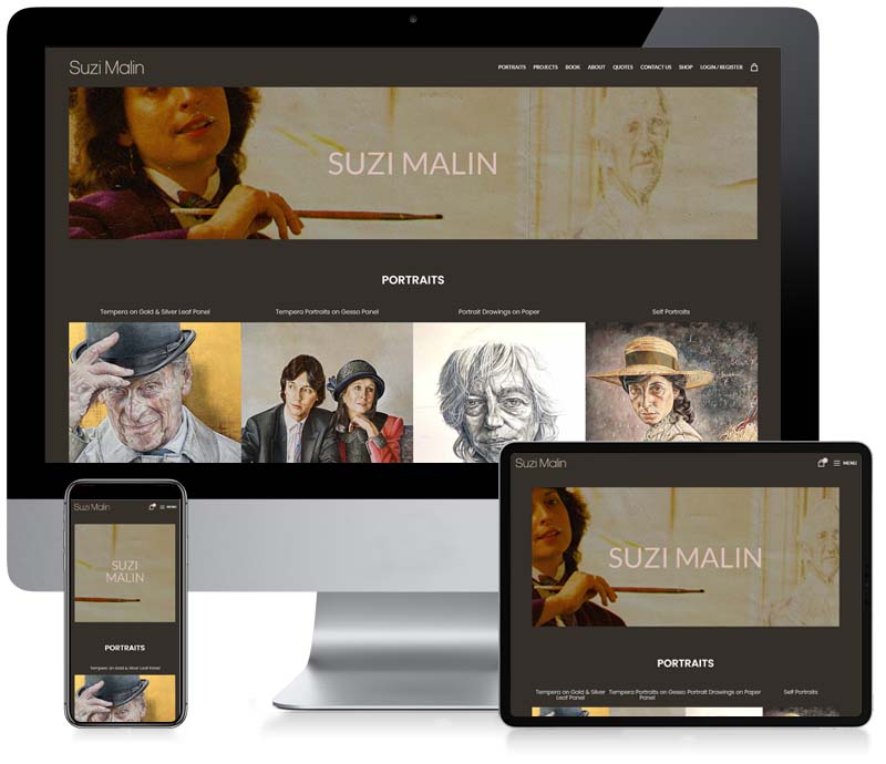 Suzi Malin - Artist Ecommerce Web Design