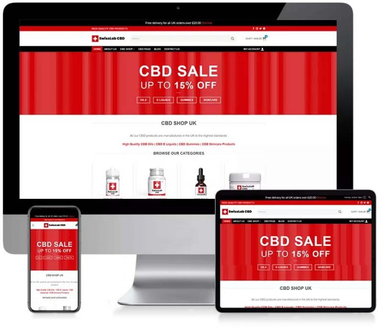 Swiss Lab CBD - WooCommerce Website Design