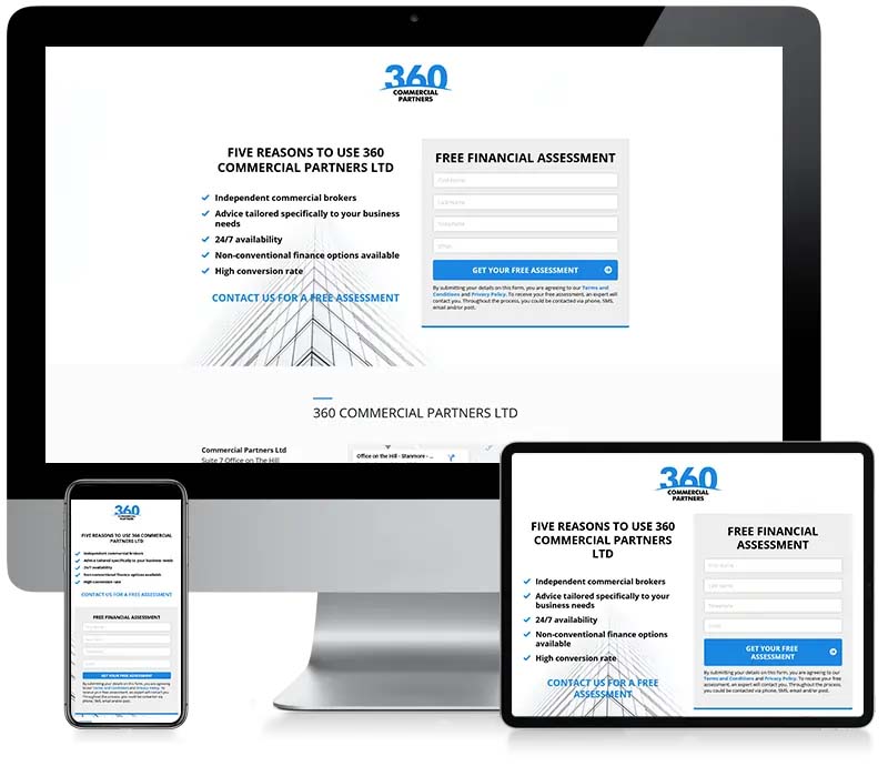 360 Commercial Partners - Lead Generation Website