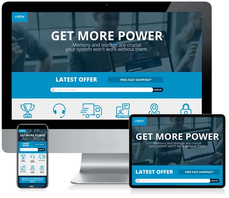 Crucial - Electronics Lead Generation Website