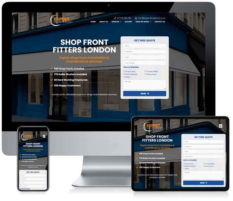 Expert Shop Front - WordPress Web Design