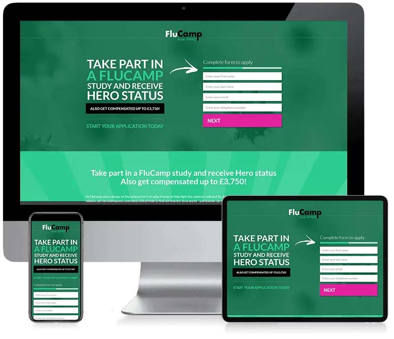 FluCamp - Medical Landing Page