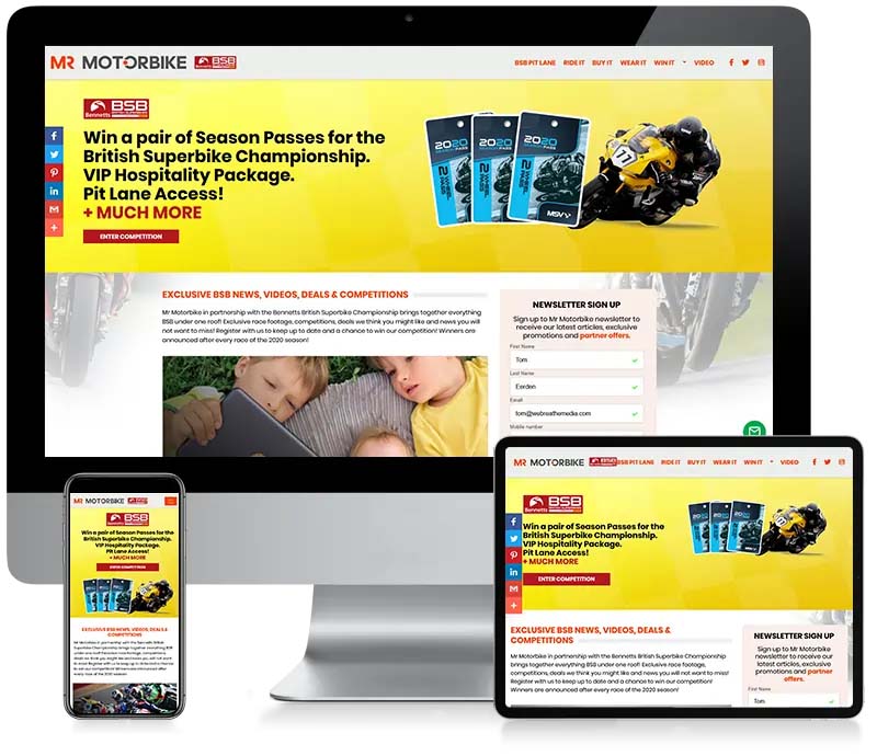 Mr Motorbike - Lead Generation Web Design