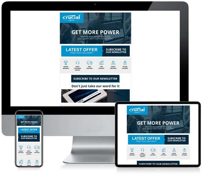 Crucial Memory - Creative Email Design