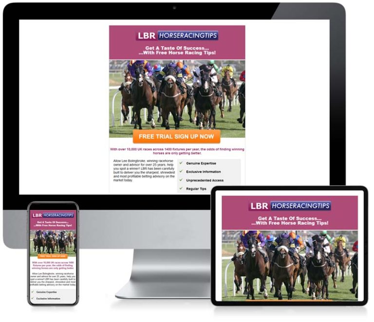 LBR Horse Racing Tips - Custom Email Newsletter Design