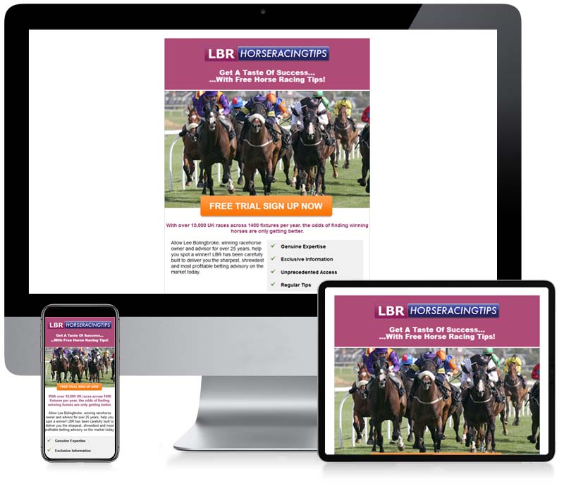 LBR Horse Racing Tips - Custom Email Newsletter Design