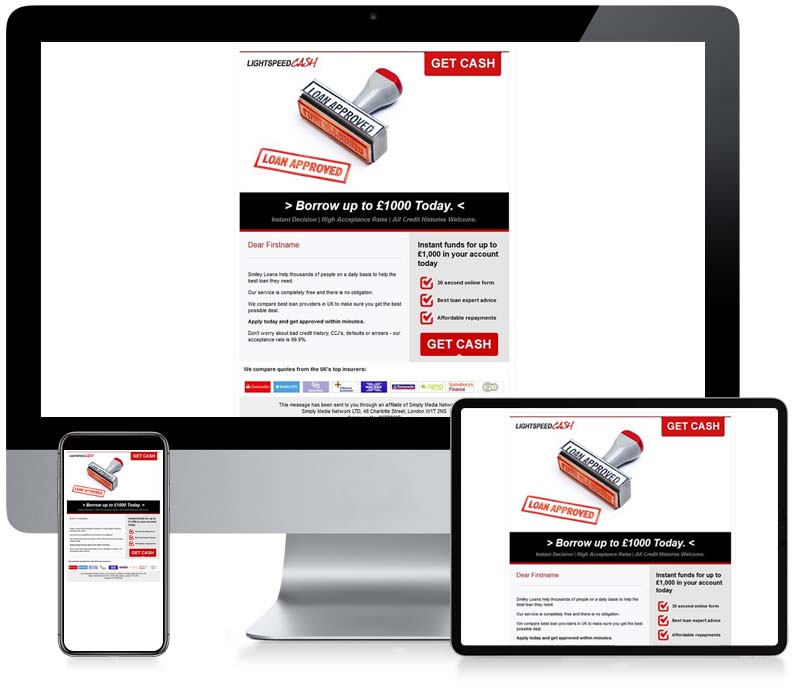 Light Speed Cash - Creative Email Design