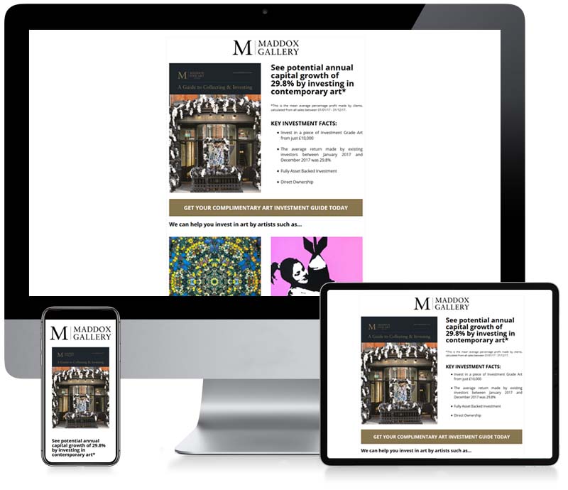 Maddox Gallery - Custom Email Newsletter Design
