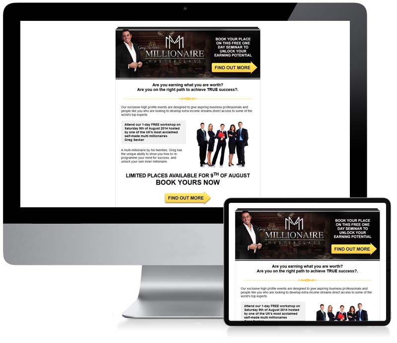 Millionaire Masterclass - Newsletter Design
