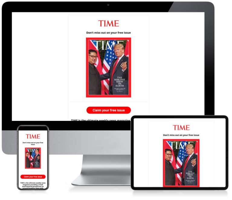 Time Magazine Europe - Email Creative Design