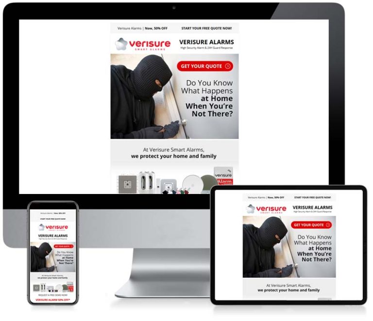 Verisure Smart Alarms - Custom Email Design