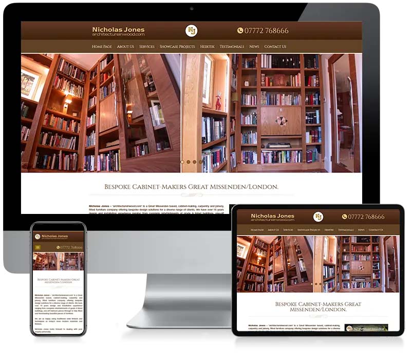 Architecture in Wood - Furniture Website Design