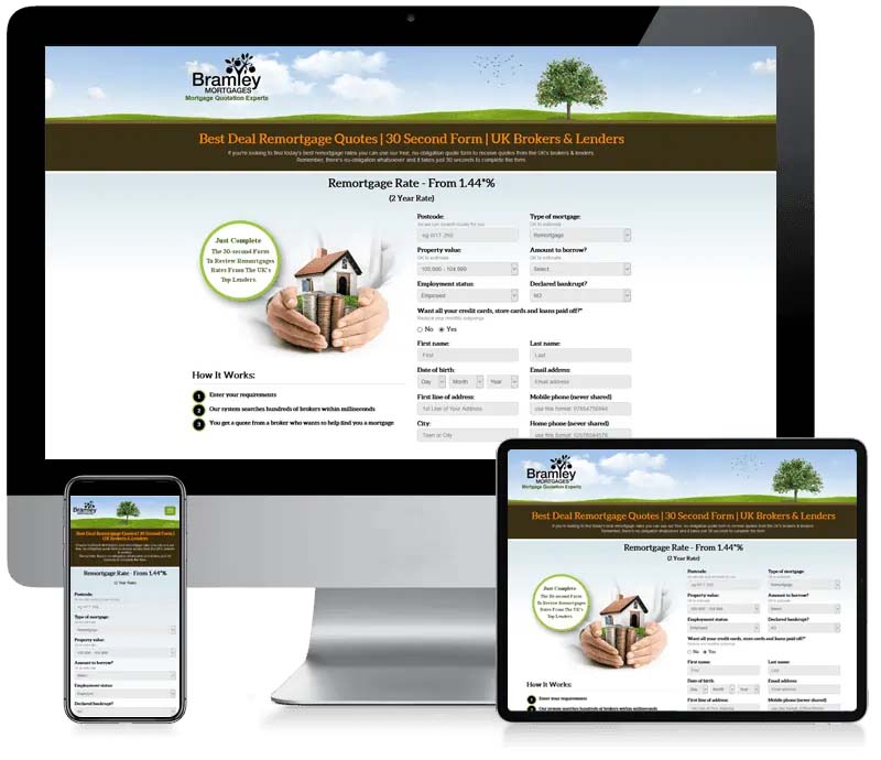 Bramley Mortgages - Lead Generation Web Design
