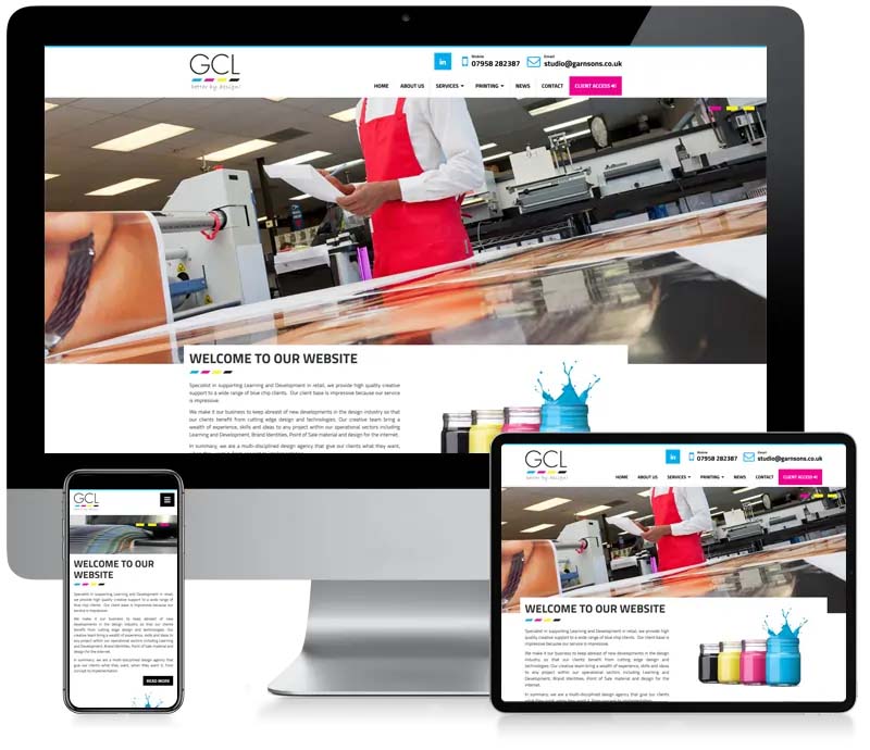 Garnsons - Company Web Design