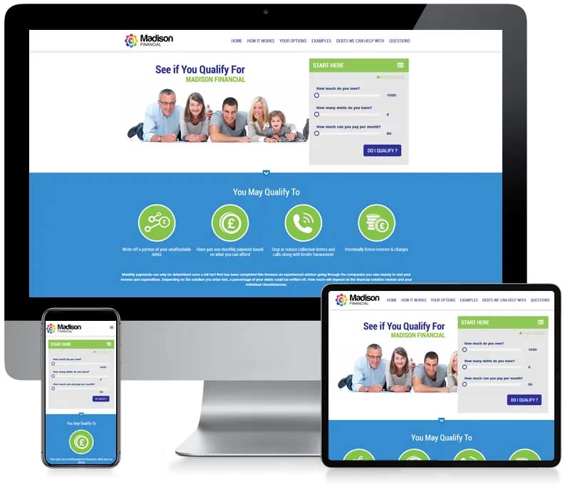 Madison Financial - Lead Generation Website