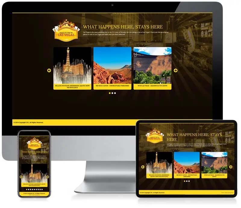 Places To Visit In Las Vegas - Holiday CMS Web Design