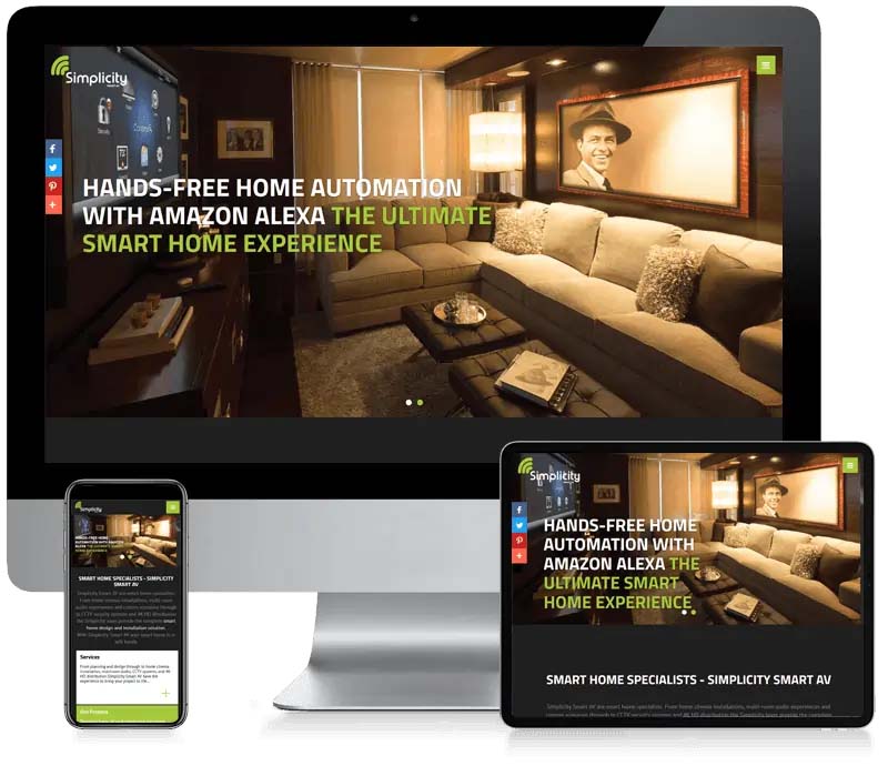 Simplicity Smart AV - Business Website Design