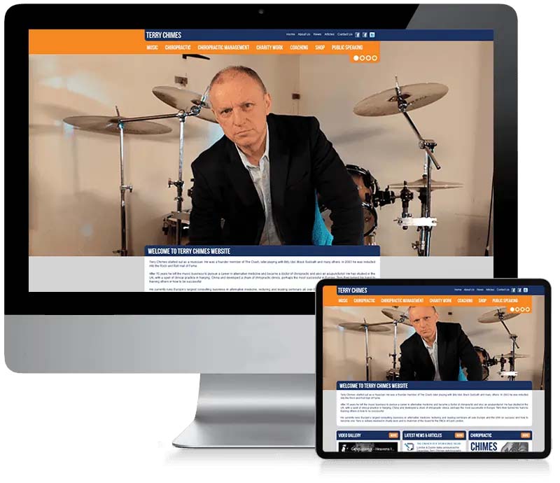 Terry Chimes - Personal Custom Website Design