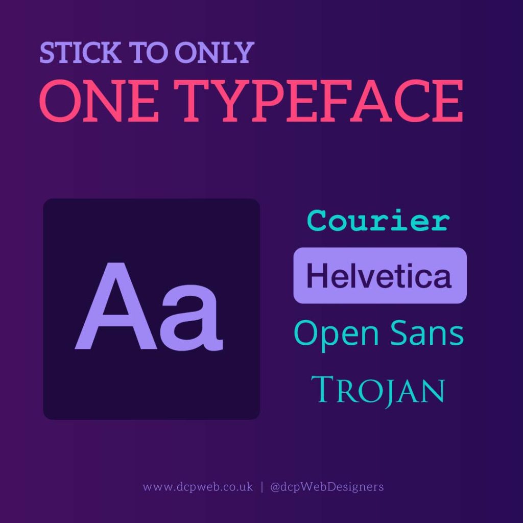 Using only one typeface in product design is crucial for accessibility and readability