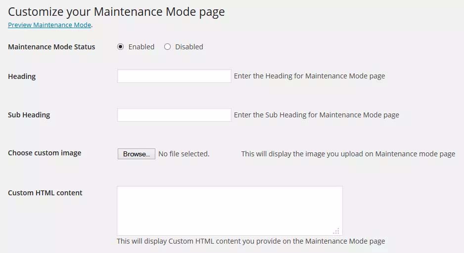 Smart Maintenance Mode WordPress Plugin