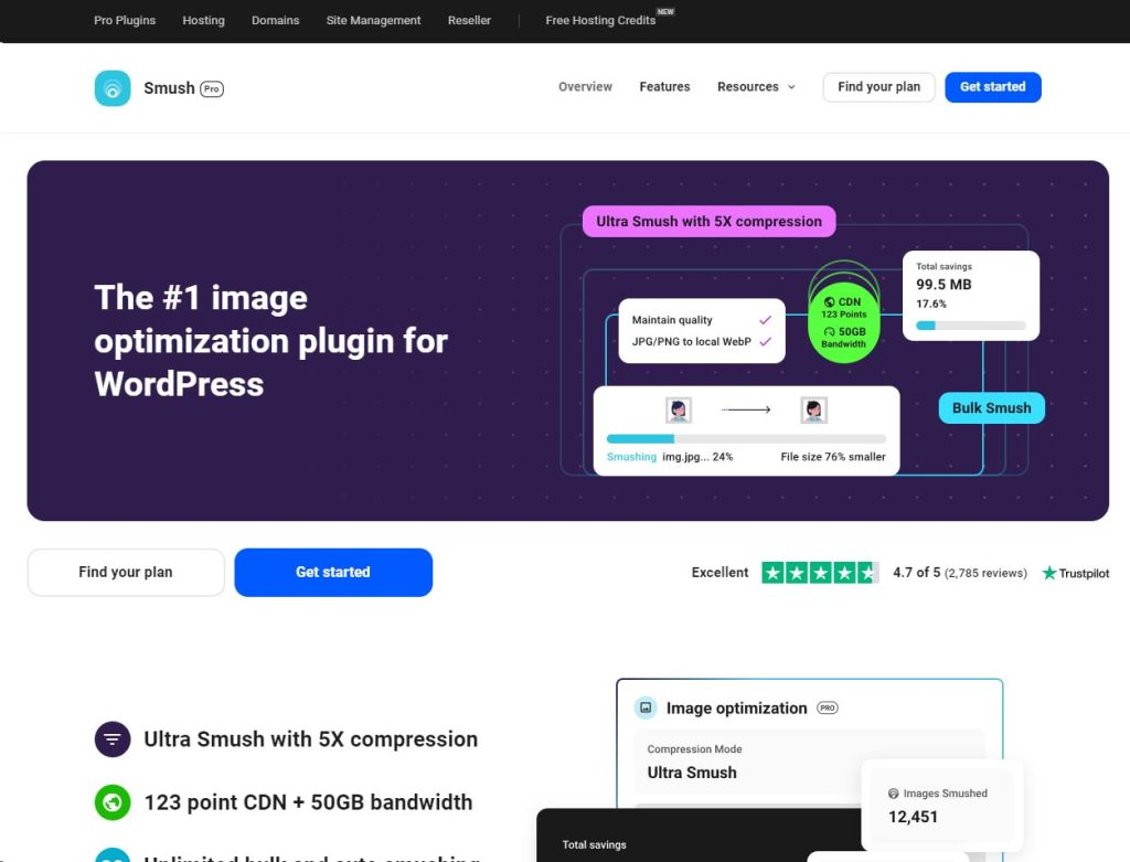 Smush A popular choice for image optimization