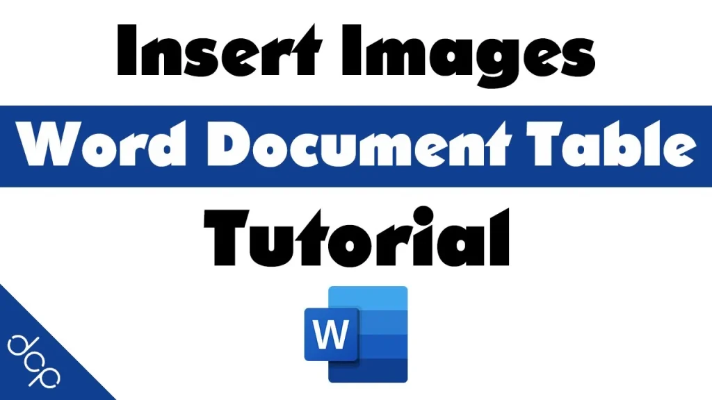 How to insert images into a Word Document Table - MS Word Tutorial